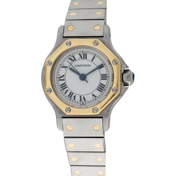 Cartier Santos 18K Gold Watch 24mm - Picture 1 of 4